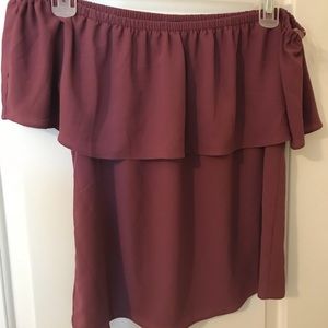 Cute Purple Off The Shoulder Blouse